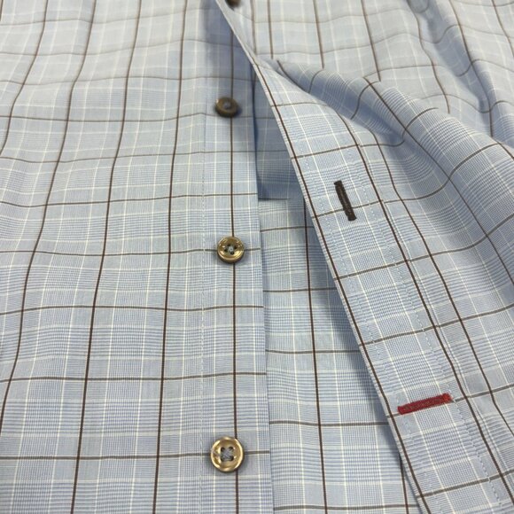 Men’s Dress Shirt – Light Blue Check, Slim Fit - Picture 3 of 5
